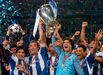 Equipa do FC Porto celebra vitória na Champions