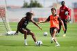 Imagens do treino do Benfica