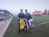 O empresário recebeu duas camisolas do clube, entregues pelo presidente Fernando Rocha