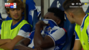 Samu chora no banco após lesão durante o jogo Gil Vicente-Porto