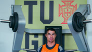 Cristiano Ronaldo treina na Cidade do Futebol