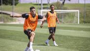 Ivanovic no treino do Benfica