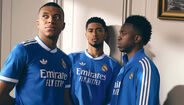 Mbappé, Bellingham e Vinícius Jr apresentam terceiro equipamento do Real Madrid