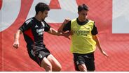 Imagens do treino do Benfica