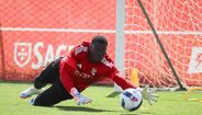 Imagens do treino do Benfica
