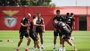 Imagens do treino do Benfica