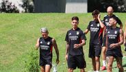 Imagens do treino do Benfica