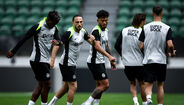 As imagens do treino do Sporting em Alvalade 