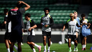 As imagens do treino do Sporting em Alvalade 