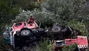 Capotamento de veículo de bombeiros na Covilhã