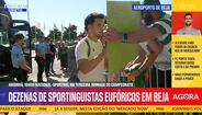 Sportinguistas em Beja para apoiar equipa no jogo Nacional-Sporting