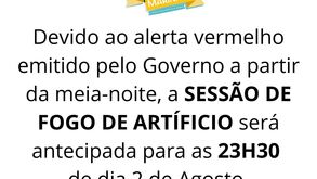 Festas de Marinhais antecipam fogo de artifício 30 minutos para escapar à proibição do Governo 