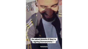 A reação de Ruben Amorim a pergunta de adepto do Man. United sobre Donnarumma