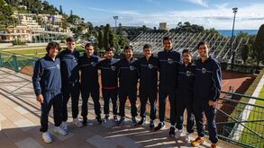 Equipa portuguesa de ténis Davis Cup joga contra o Peru em Lima