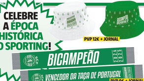 Celebre a época histórica do Sporting: adquira cachecol e panamá com o seu Record