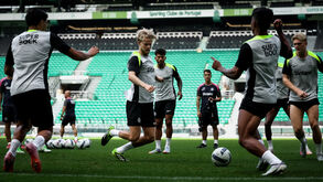 As imagens do treino do Sporting em Alvalade 