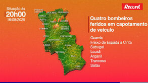 Ponto de situação dos incêndios em Portugal às 20 horas
