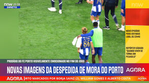 Rodrigo Mora emocionado no relvado do Dragão após o FC Porto-Casa Pia