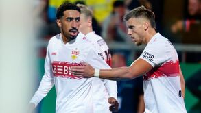 Tiago Tomás festeja com Demirovic