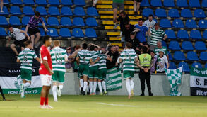 Santa Clara foi derrotado pelo Shamrock Rovers na 1.ª mão