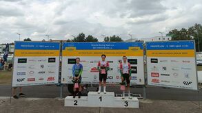 Maria Martins e Daniela Campos no pódio