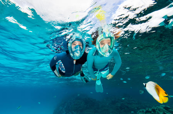 Mergulho divertido com máscaras Decathlon