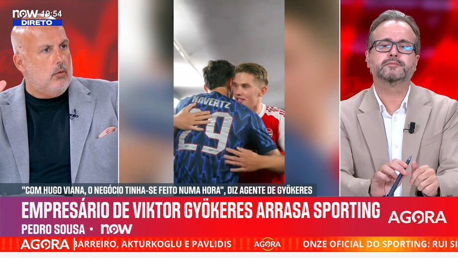 Comentador do Now e a atuação dos agentes do sueco na mudança para o Arsenal.