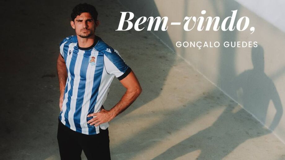 Gonçalo Guedes já conhece as cores que vai envergar nas próximas três temporadas