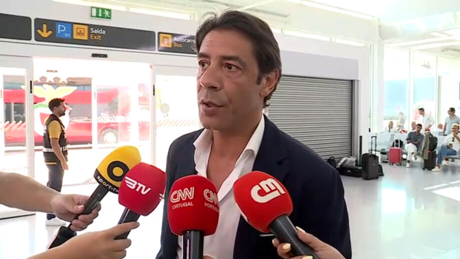 Presidente do Benfica falou aos jornalistas em Beja, à partida do Benfica para Nice