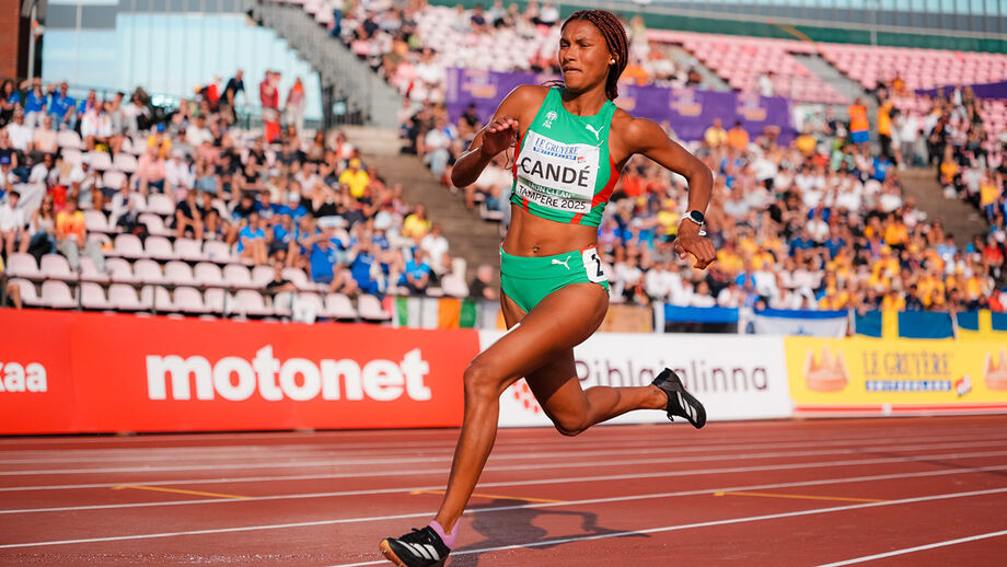 Natacha Candé competiu no heptatlo dos Europeus Sub-20 em Tampere, Finlândia