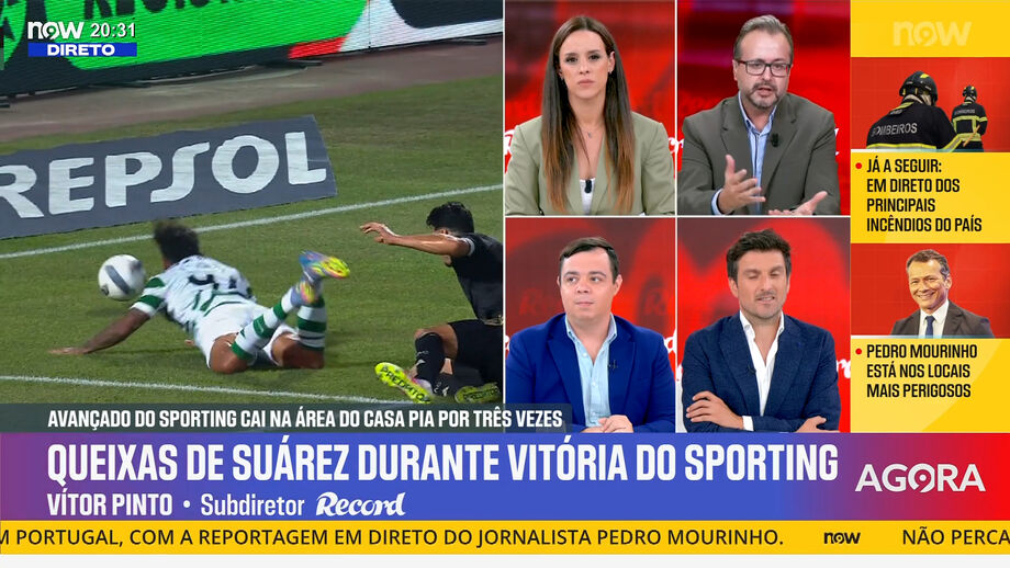 Subdiretor de Record comenta alguns dos lances que envolveram o ponta-de-lança do Sporting frente ao Casa Pia