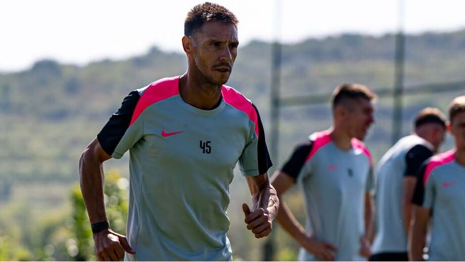 Mário Camora no treino desta terça-feira do Cluj