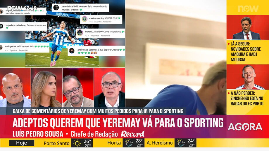 Chefe de redação de Record comenta interesse dos leões no avançado do Deportivo da Corunha