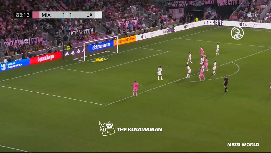 No jogo diante dos Los Angeles Galaxy