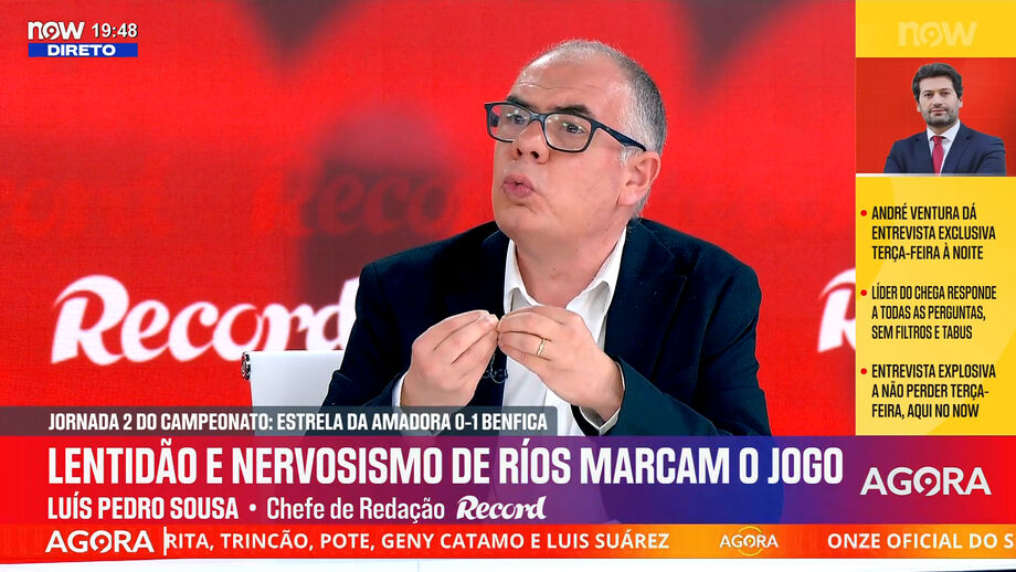 Chefe de redação de Record considera que o médio "tem de se comportar como alguém" que tem um alto estatuto