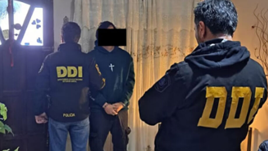 O momento em que a polícia argentina prende 'Shishi'