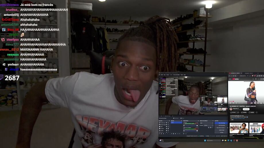 Rafael Leão surge na Twitch com Maignan e anima transmissão
