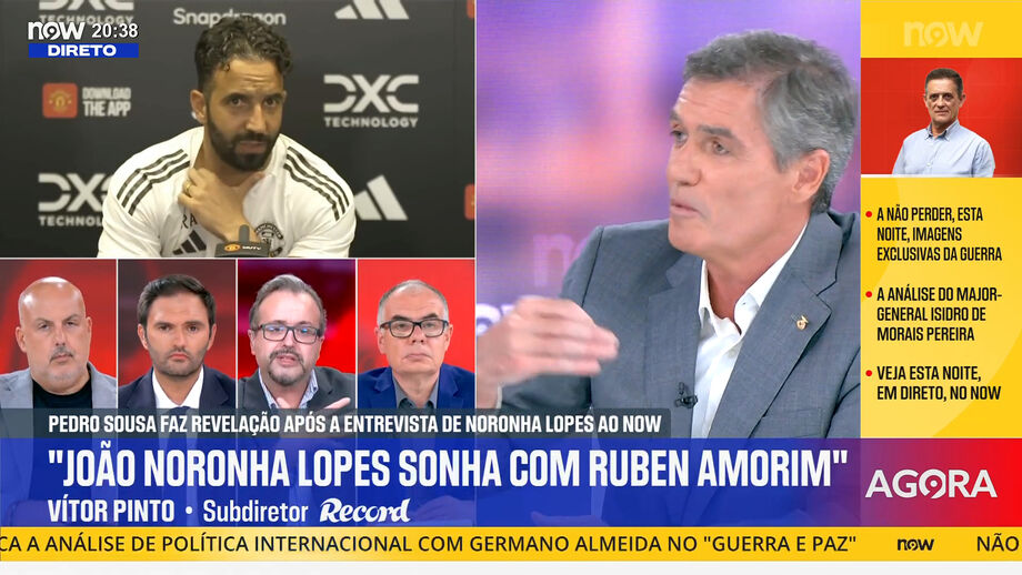 Pedro Sousa e Vítor Pinto fazem revelação no 'Record na Hora', do NOW