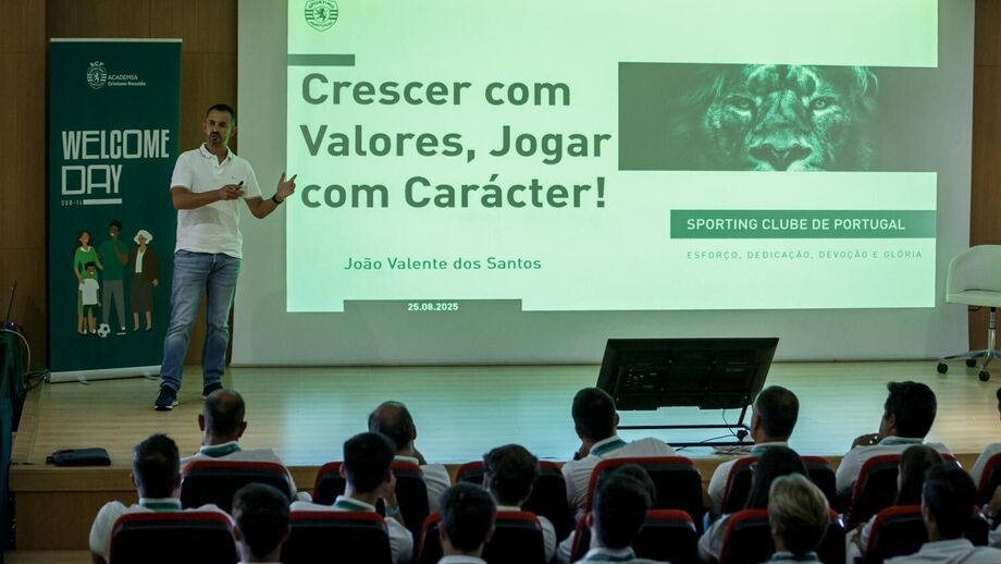 Apresentação sobre valores e carácter no Sporting Clube de Portugal