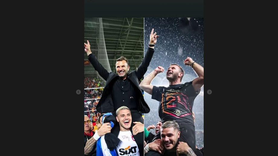 Icardi celebra saída de Mourinho com imagem de festejos do Galatasaray