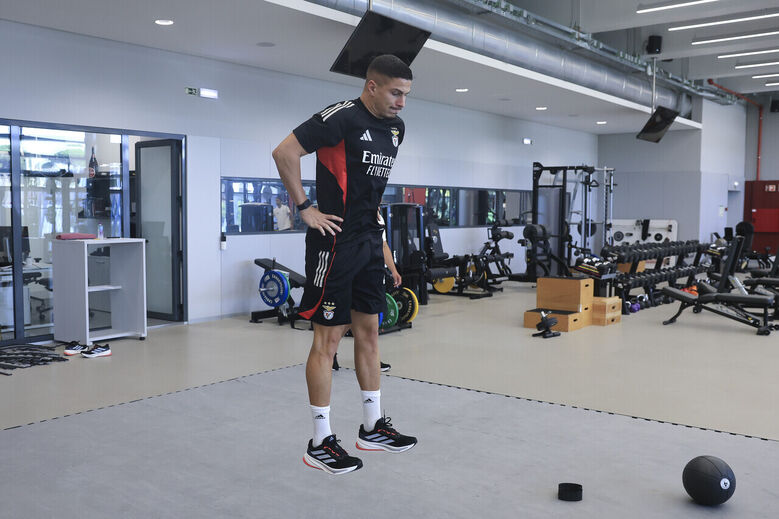 Ivanovic treina no Benfica Campus com novos colegas de equipa