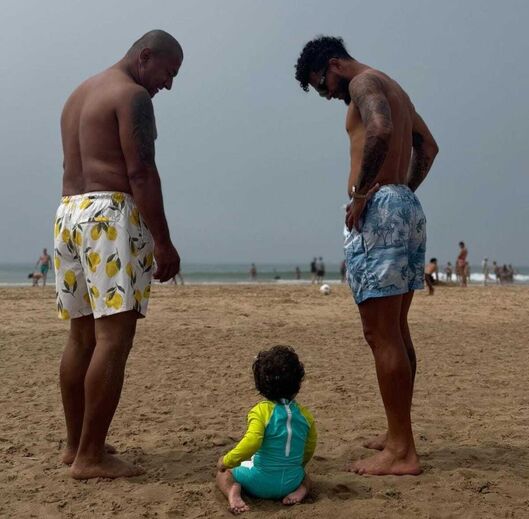 O colombiano com o pai e o filho