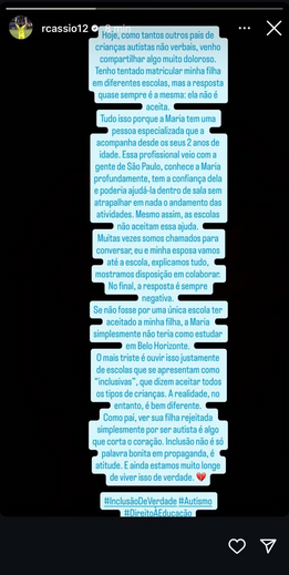 A mensagem de Cássio