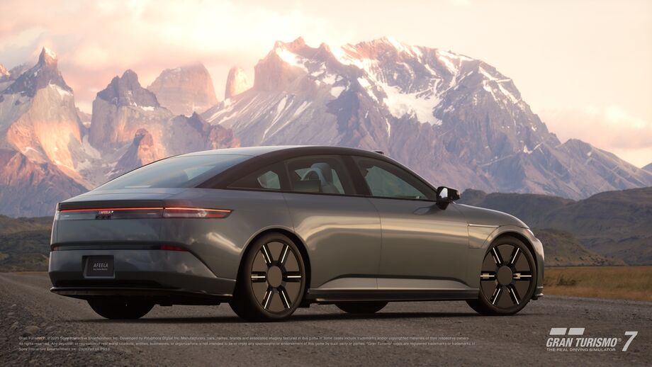 Gran Turismo 7 destaca o Afeela, carro conceito da Sony Honda, numa atualização.

