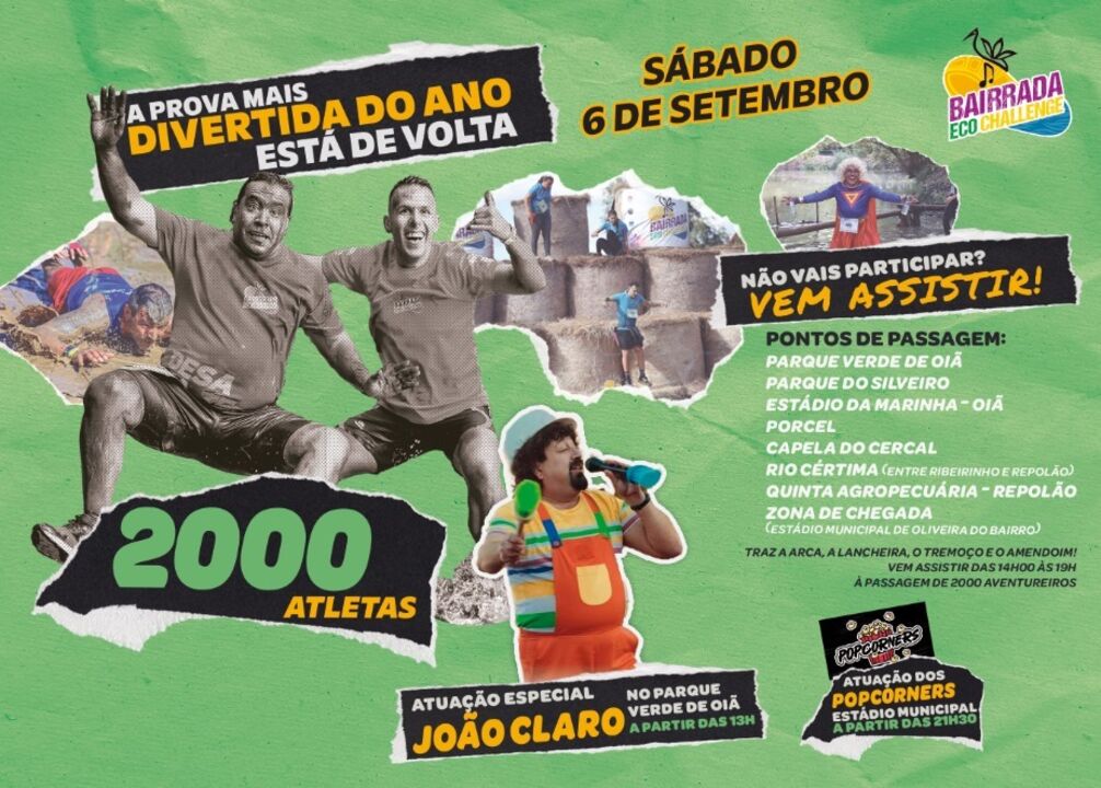 Bairrada Eco Challenge com 2000 atletas, atuação de João Claro no Parque de Oiã