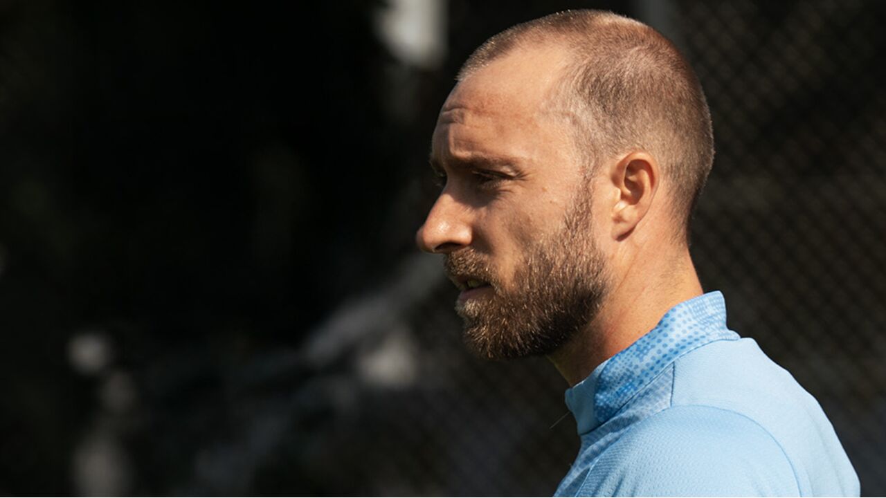 Christian Eriksen treina com o Malmö