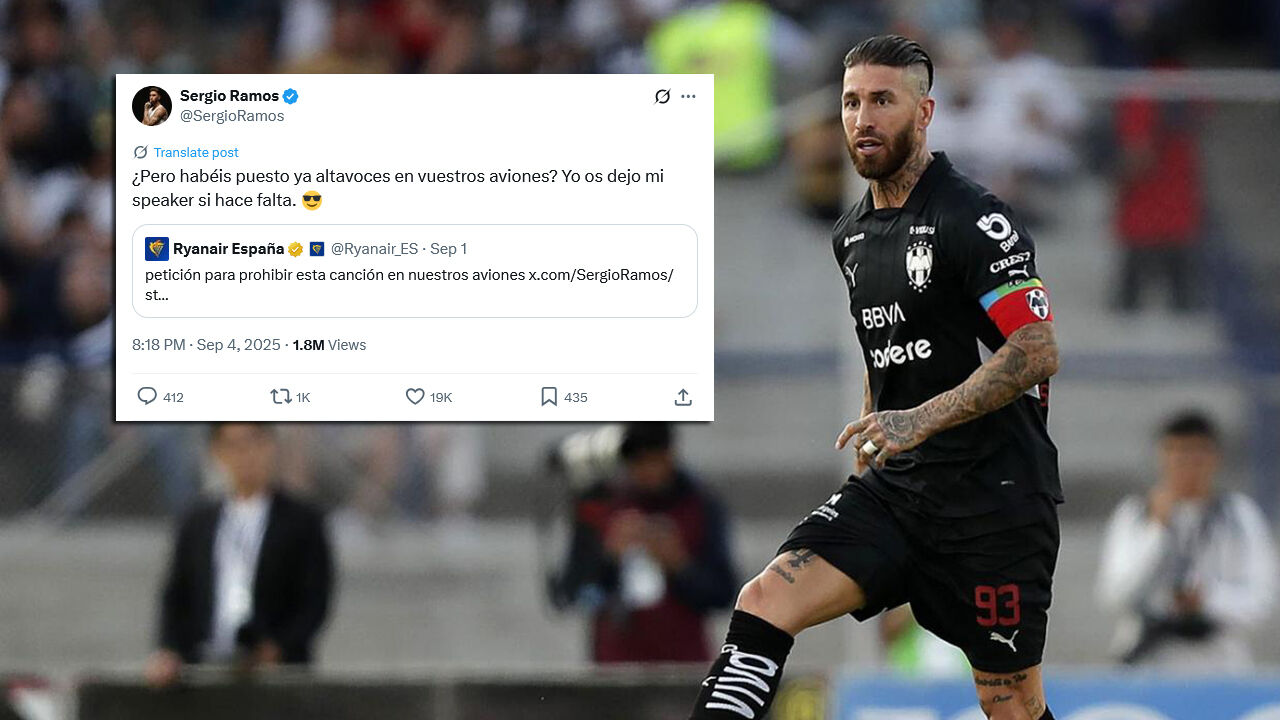 Sergio Ramos responde a provocação da Ryanair sobre música