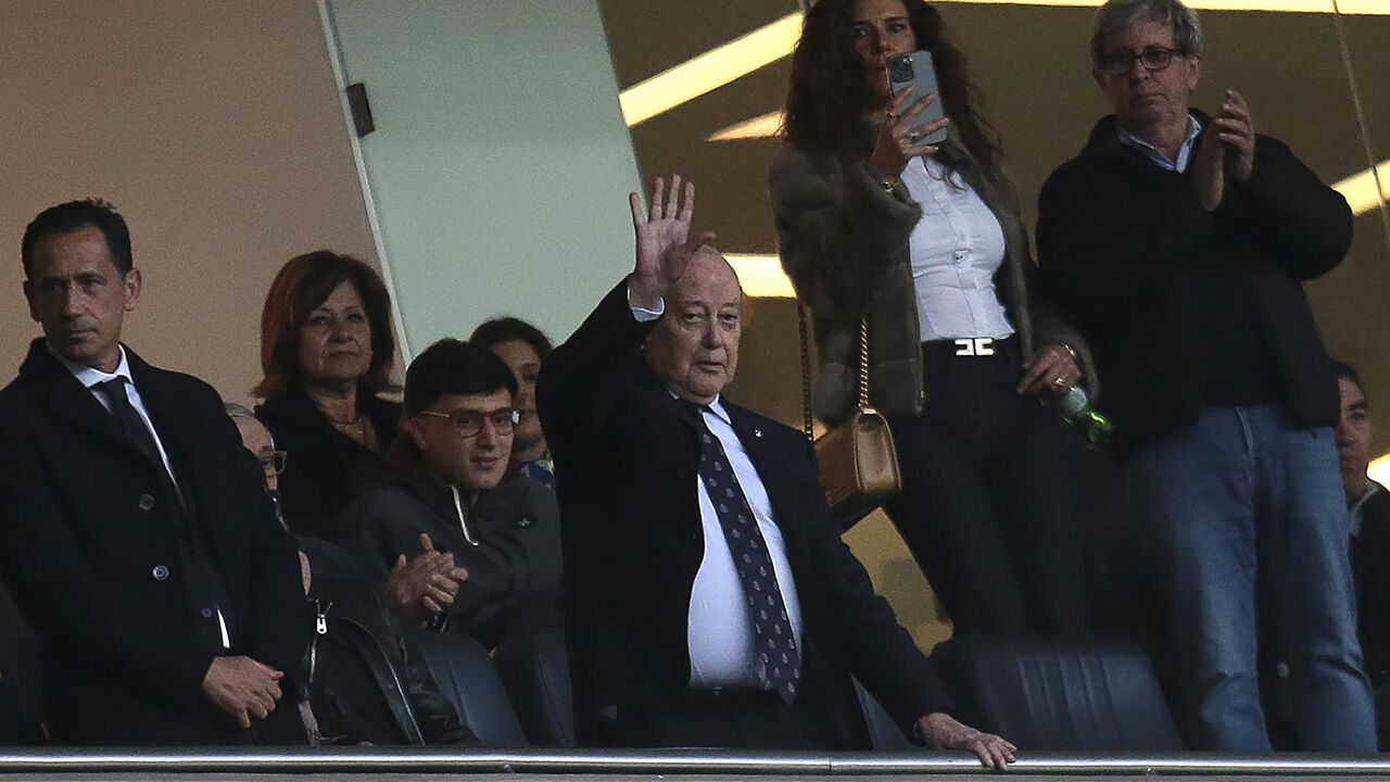 Florentino Pérez no Estádio Santiago Bernabéu