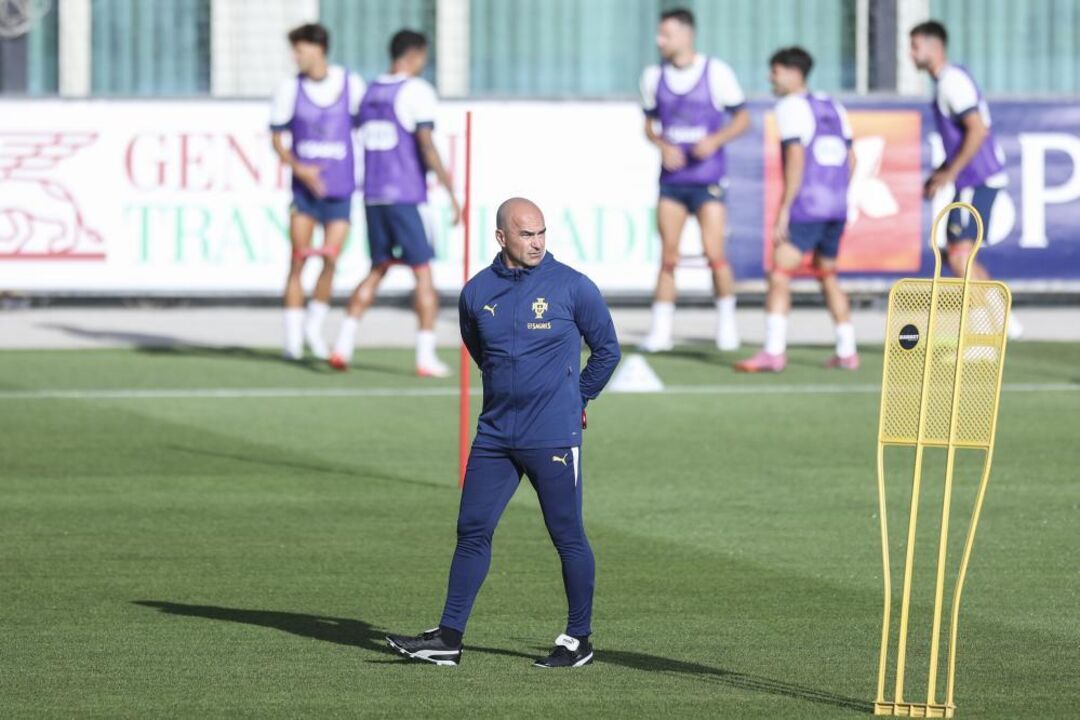 Roberto Martínez orienta treino da seleção portuguesa