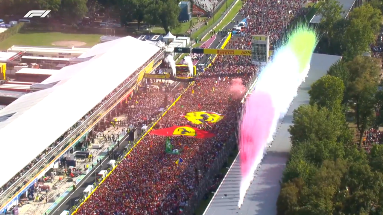 Imagens impressionantes da festa do pódio em Monza